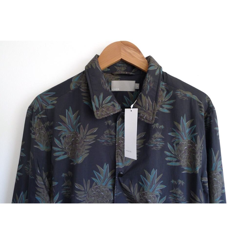 VINCE Tropical Pineapple Print Coach Windbreaker Jacket MR PORTER M NWT $365 - Picture 4 of 12